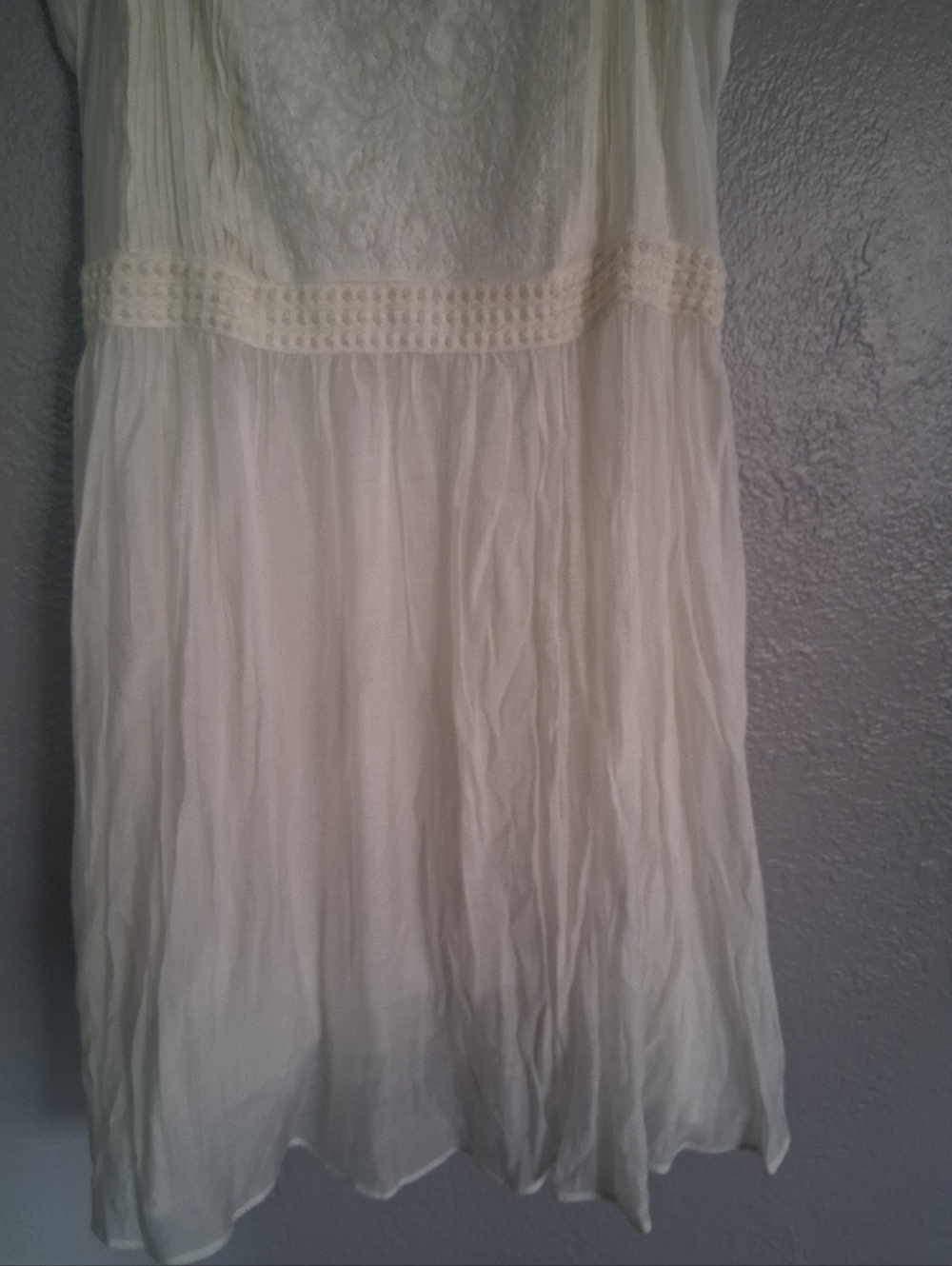 Loft NWT Boho Embroidered Tank Littile White Dress Bridal Graduation.12 - Picture 3 of 6